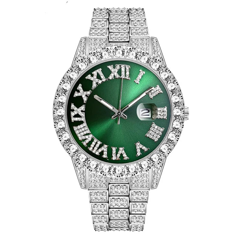 Srebrny zegarek SILVARO – Emerald Dial ⌚💚