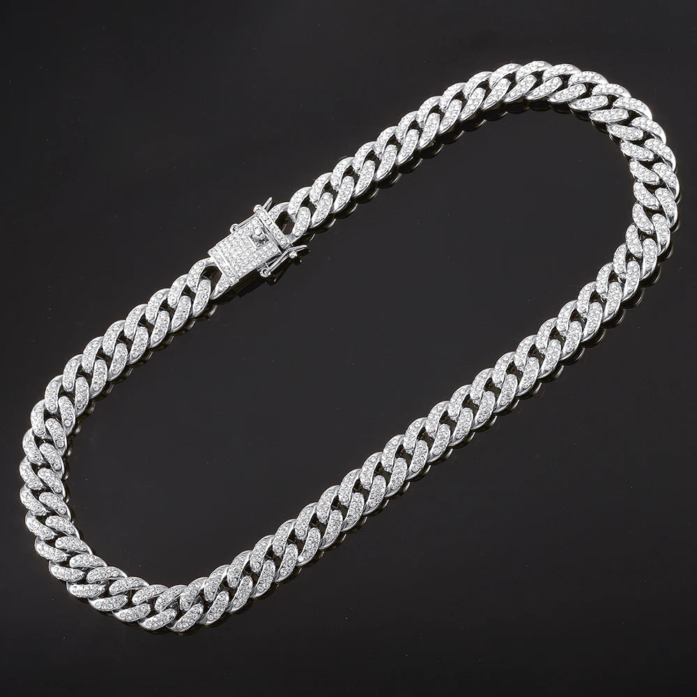SILVARO Cuban Chain – srebrny łańcuch iced out 🔥